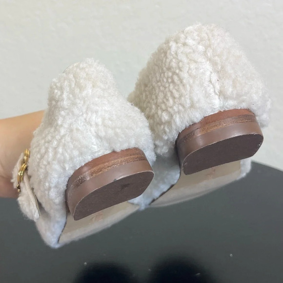 Sam Edelman Kids Cream Fuzzy Dress Shoes - Picture 8 of 11